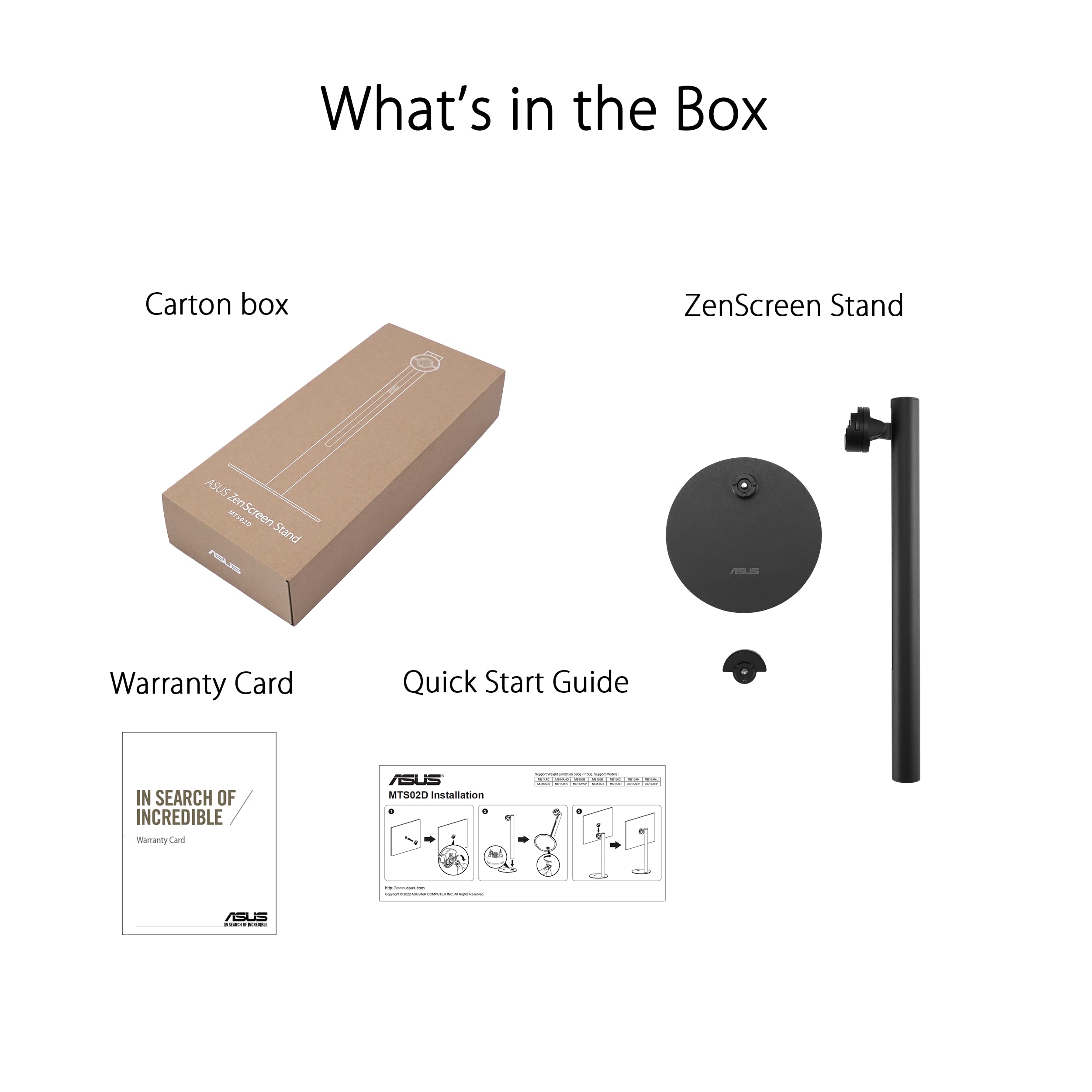 Amazon.com: ASUS ZenScreen Stand MTS02D - Ergonomic Stand for